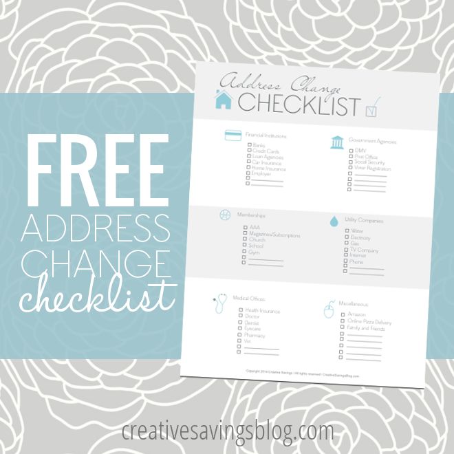 who to notify of address change