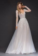 Sweetheart Long Sleeve Beaded Lace A-lne Wedding Dress by Hayley Paige – Image 1 Sweetheart Long Sleeve Beaded Lace A-lne Wedding Dress by Hayley Paige – Image 1