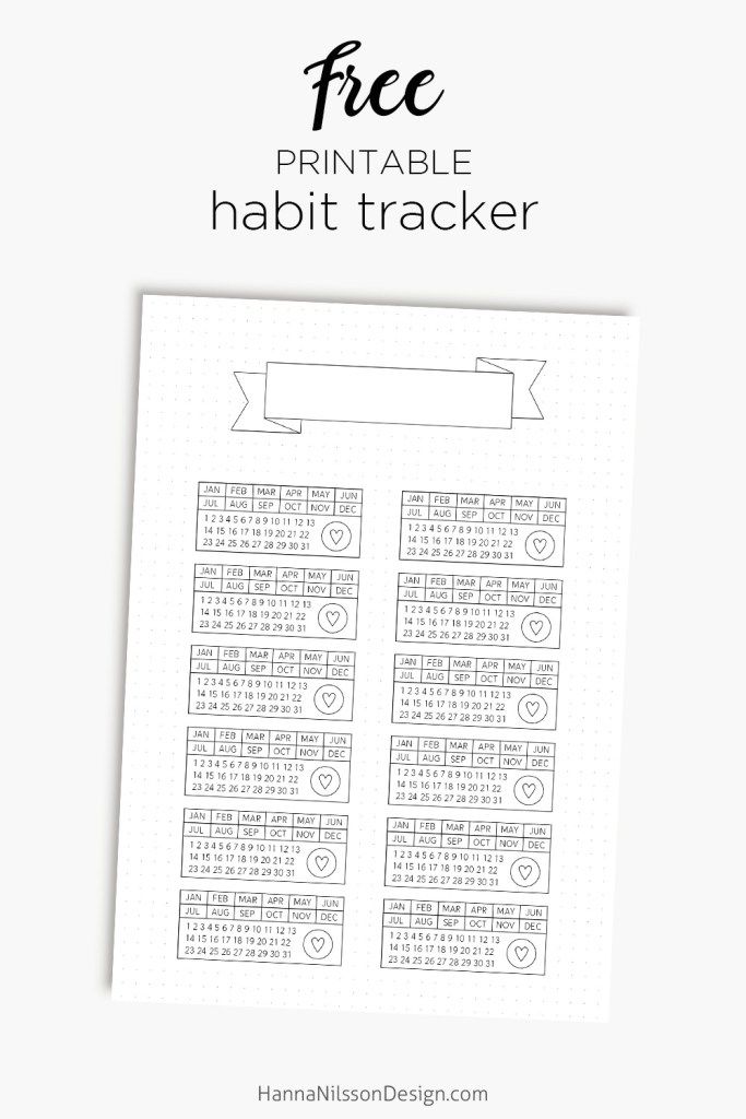 Members Hanna Nilsson Design Habit Tracker Bullet Journal Tracker Free Habit Tracker Printable