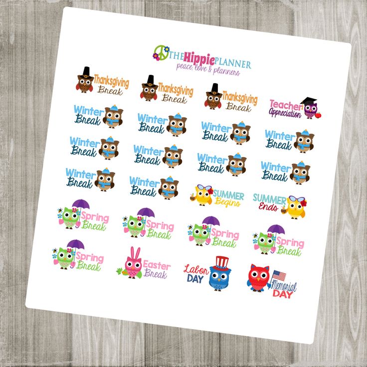 No School Stickers for Erin Condren Life Planner Calendar or Scrapbook SK-225 Kikki K Filofax Plum Paper Planner