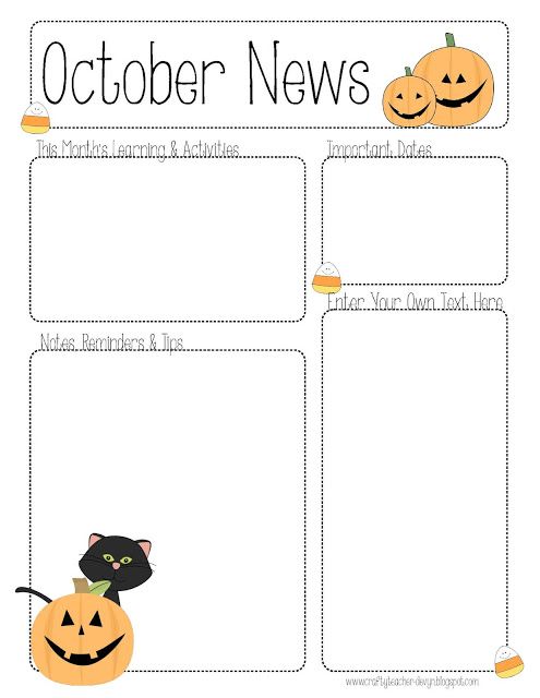 parents newsletter templates