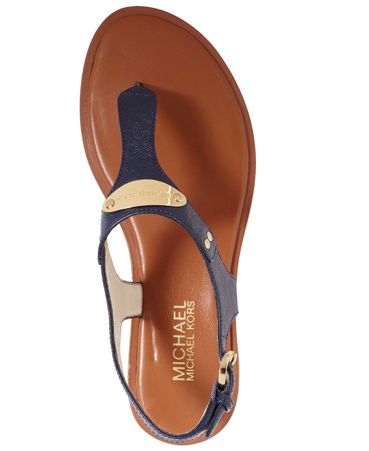 MICHAEL Michael Kors MK Plate Flat Thong Sandals