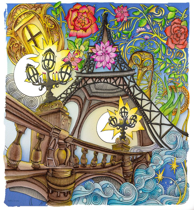 Eiffel Tower From Lizzie Mary Cullen Book Magical City Colored By Me