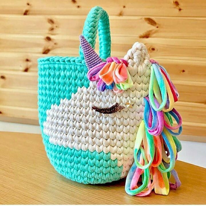 crochet unicorn bag pattern