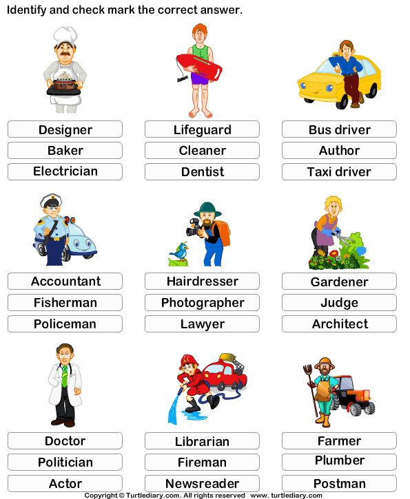 identify the job worksheet 1 kindergarten vocabulary 1st grade worksheets worksheets for kids