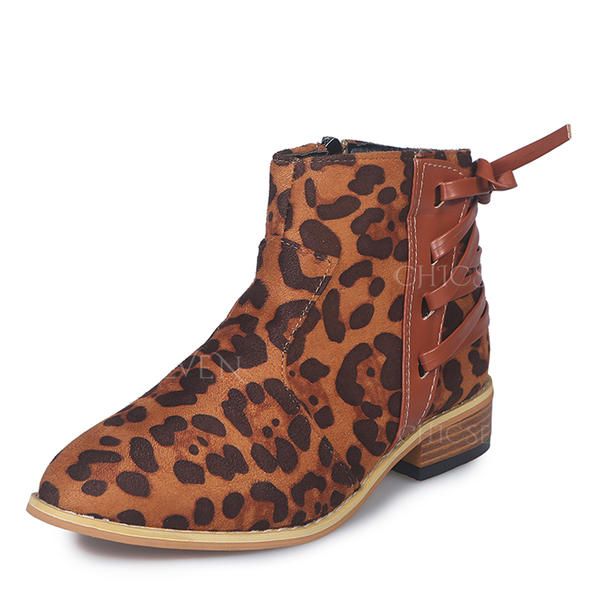 Women's Suede Chunky Heel Boots With Lace-up shoes (088277089) - Boots - #277089...