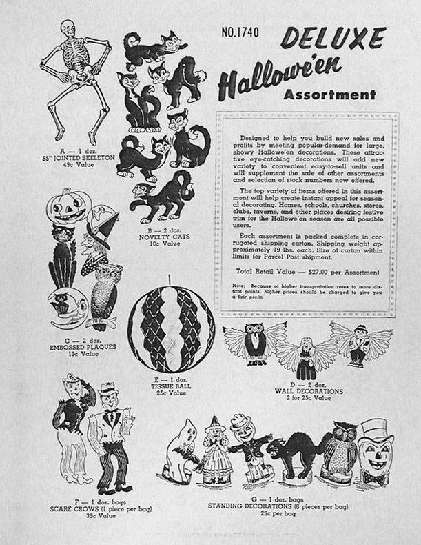 1958 beistle catalog featuring the deluxe halloween assortment set retro halloweenhalloween - Vintage Halloween Decorations For Sale 1958 beistle catalog featuring the deluxe halloween assortment set retro halloweenhalloween - Vintage Halloween Decorations For Sale