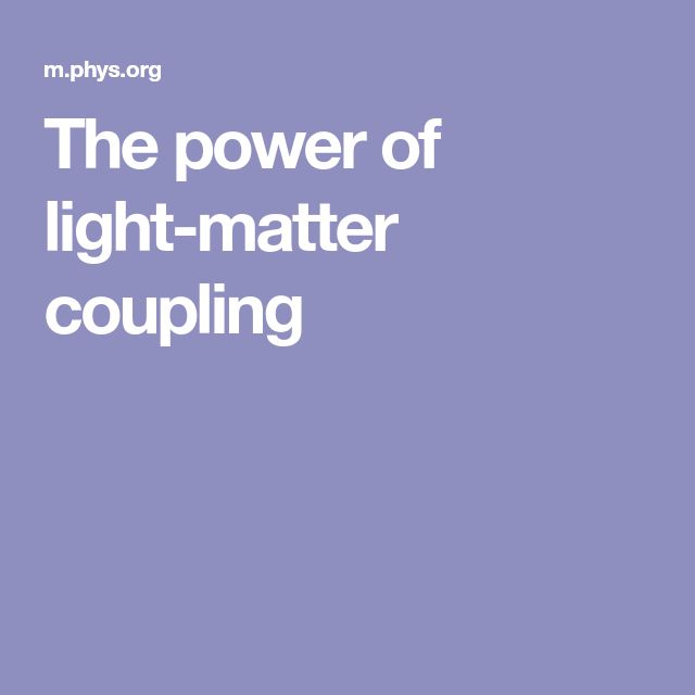 The Power Of Light Matter Coupling With Images Couples Matter Power