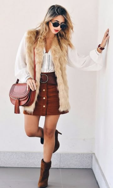 Look: Colete de Pelo + Chamois | Looks | Pinterest | Looks colete, Looks de inverno e Coletes de pele