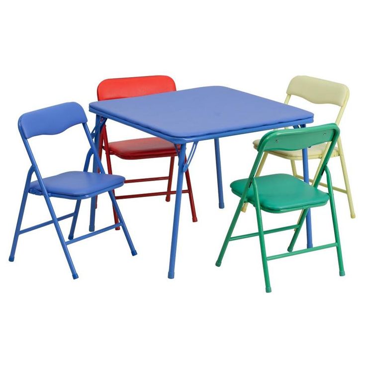 kids folding table and chair set 5 piece colorful multi purpose furniture eating kinder tisch und stuhle kindertisch oak walnut