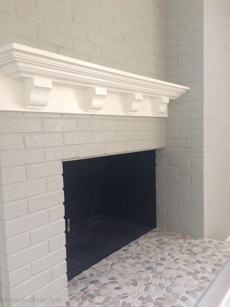 Modern Farmhouse Fireplace Makeover: how to build a fireplace mantel using crown...