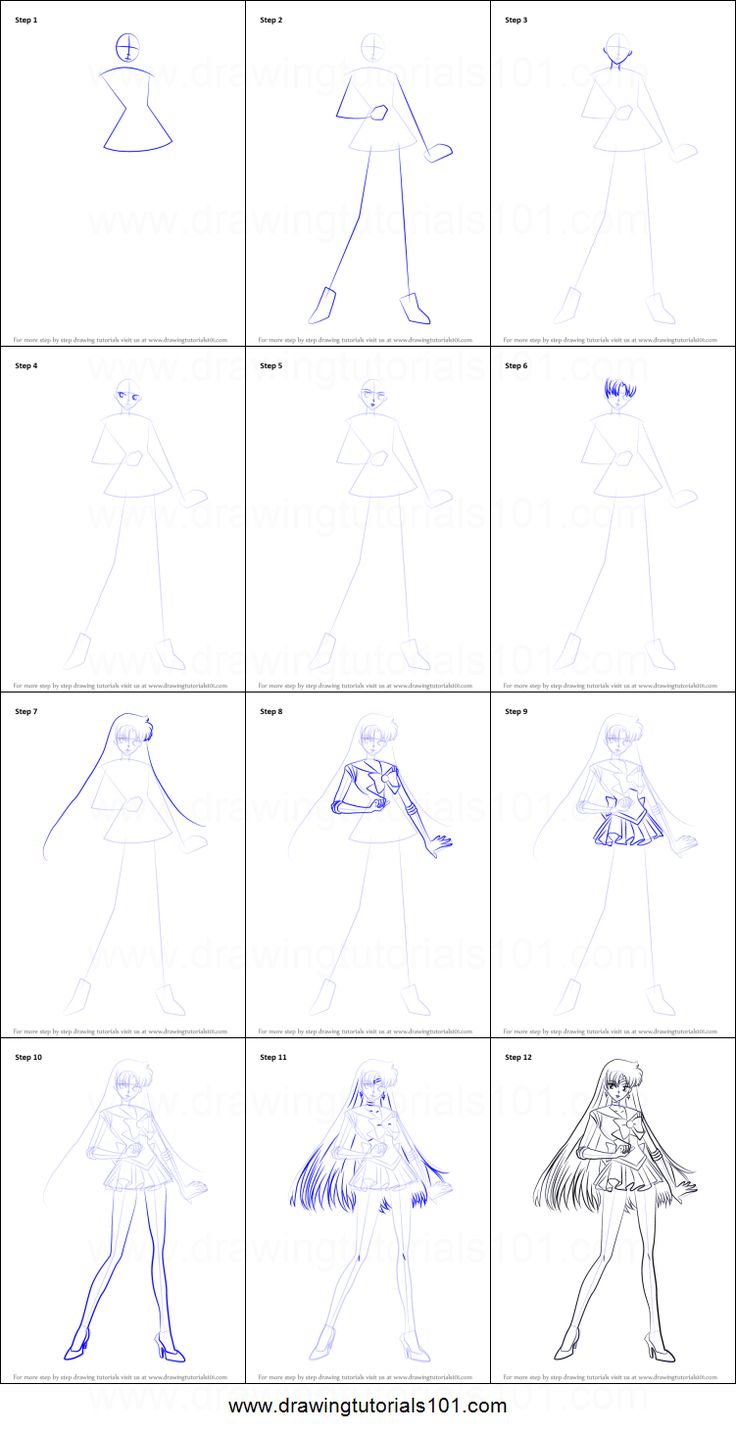 How To Draw Sailor Moon Step By Step Easy