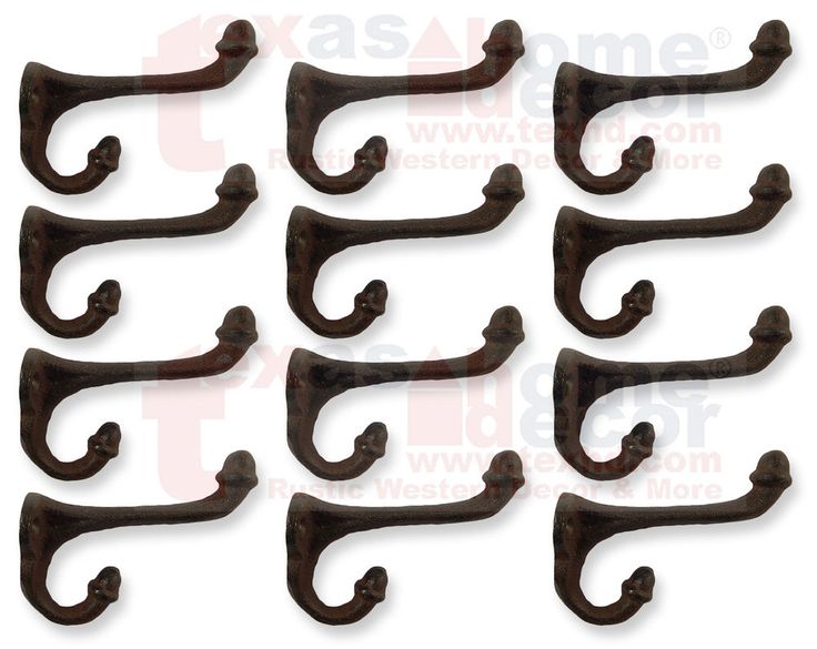 Lot Of 12 Cast Iron Key Hooks Coat Holder Rustic Acorn Double Hook Antique Style Lot Of 12 Cast Iron Key Hooks Coat Holder Rustic Acorn Double Hook Antique Style