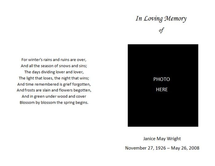 7 best For Grandmau0027s Funeral images on Pinterest Coding - funeral announcement sample 7 best For Grandmau0027s Funeral images on Pinterest Coding - funeral announcement sample
