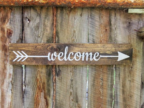 welcome sign arrow welcome