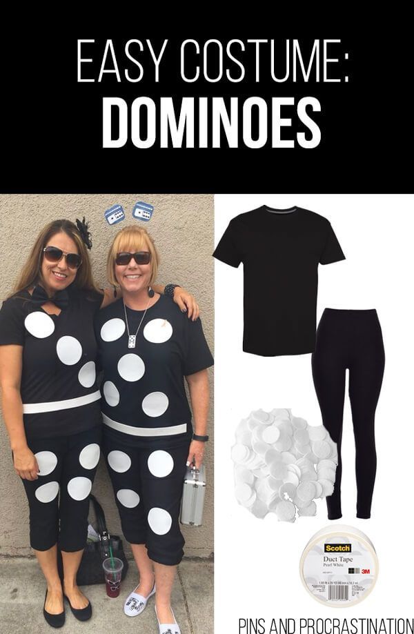 Easy Last Minute DIY Halloween Costume: Dominoes