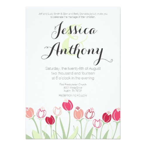 tulips wedding invitation red colors in 2018 my favorite wedding tulip wedding invitations