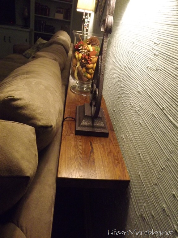 Wall mounted Sofa Table Great idea for baseboard heating