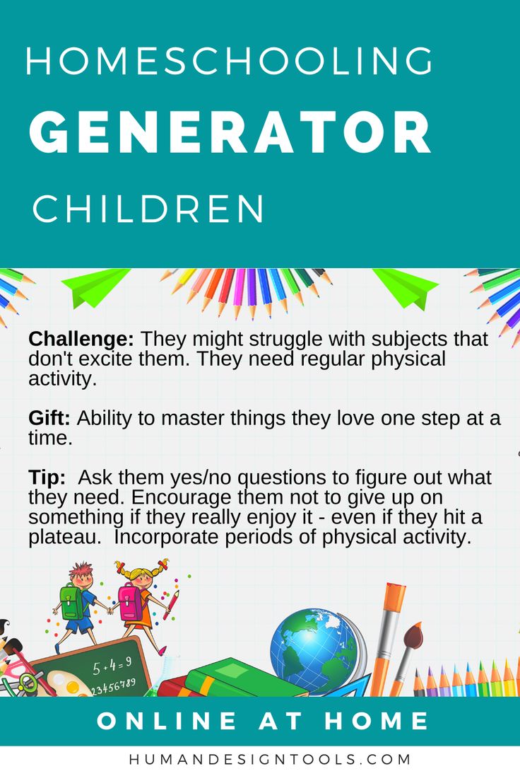 Homeschooling Generator Children Human design, Human
