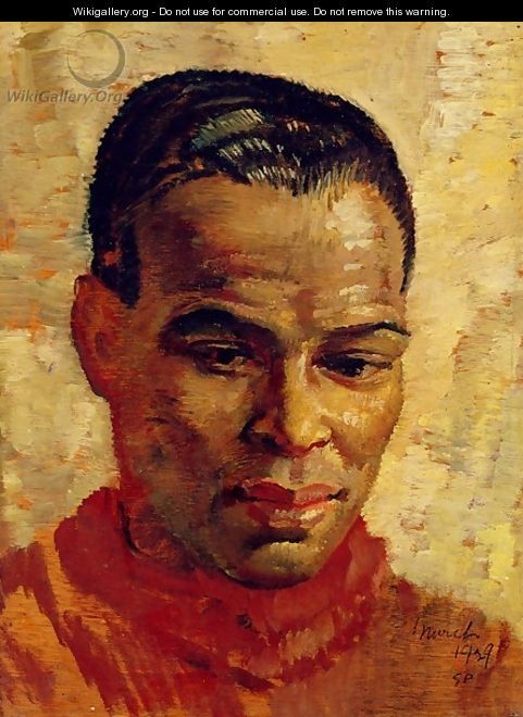 Male Artist Painting In Beret Back Of Head Male Artist Painting In Beret Back Of Head