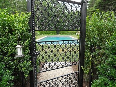 Black Chain Link Fence Disguised By Shrubbery D W Nice Black Chain Link Fence Disguised By Shrubbery D W Nice Wrought Iron Gates Wonder How Much Something Like This Woul