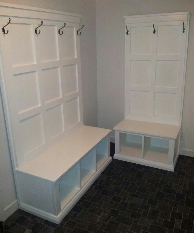 Single hall tree bench