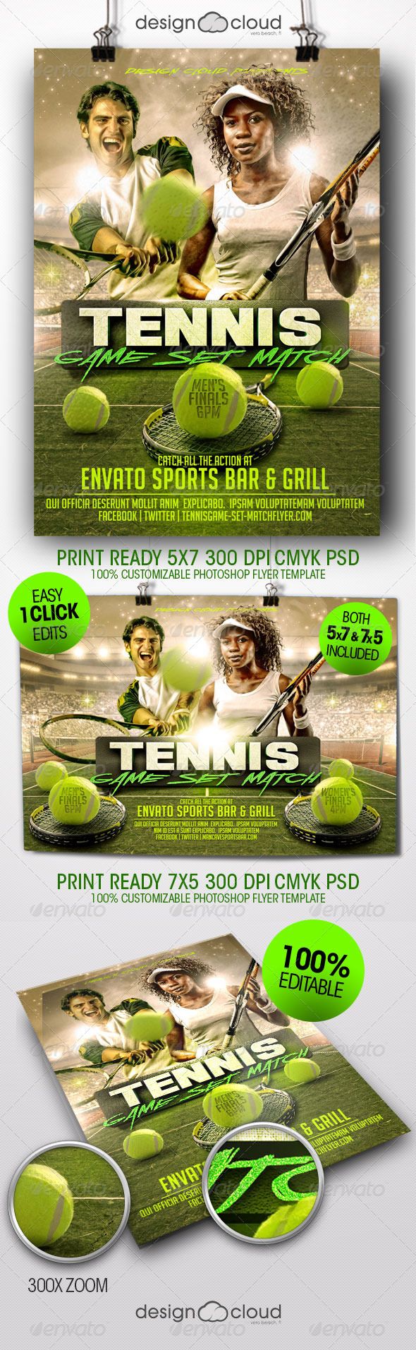 tennis flyer template free