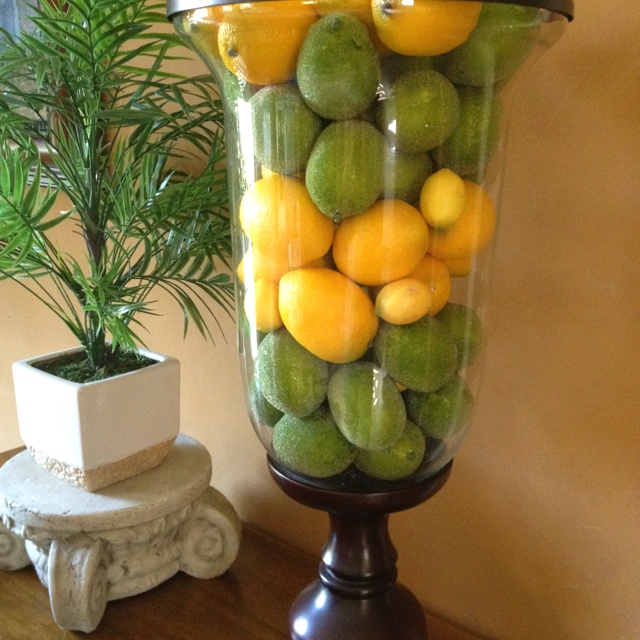 Yellow and Green Monland 8 Pack Artificial Fake Lemons Limes Fruit for Vase Filler Home Kitchen Party Decoration