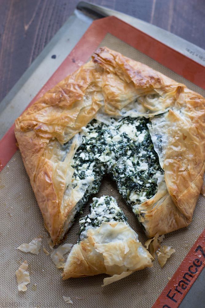 Easy Spanakopita is filled with feta and spinach and ...