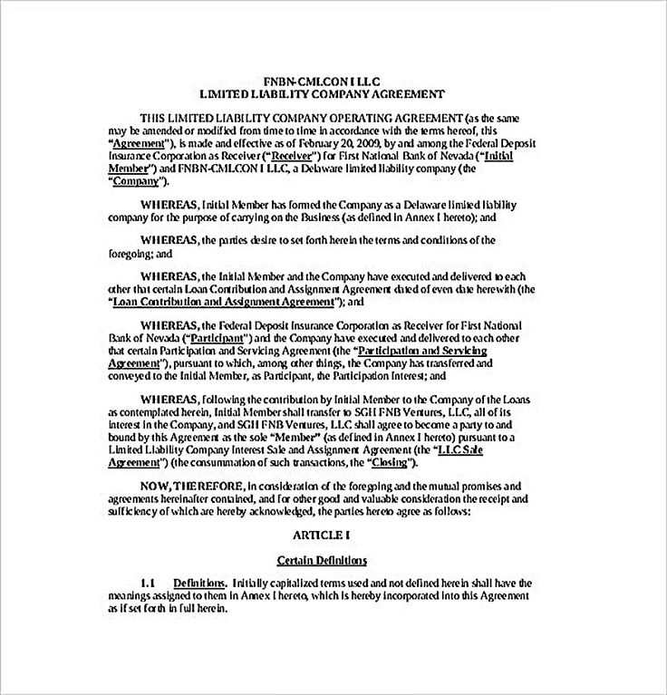 Simple LLC Operating Agreement Template , 11 Operating Agreement Template for a Secure Company Management , Operating agreement template is a form of agreement that you can download and edit by yourself to make a good and detail Operating Agreement for your company