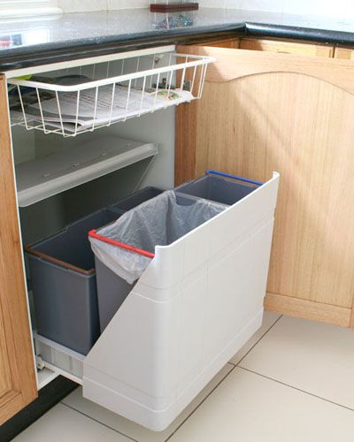 54 Best Undersink Trash Can Images On Pinterest Organization Ideas Undersink Storage Garbage Recycling Etc