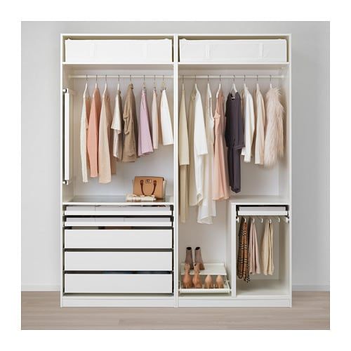 PAX Kleiderschrank weiß Hokksund, Hochglanz hellbeige PAX Kleiderschrank, weiß Hokksund, Hochglanz hellbeige