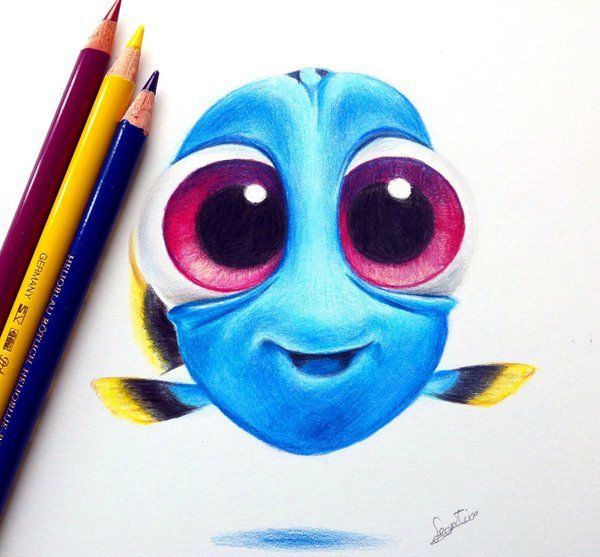 Baby Dory! by Tinesdierportretten on DeviantArt | Colorful drawings ...