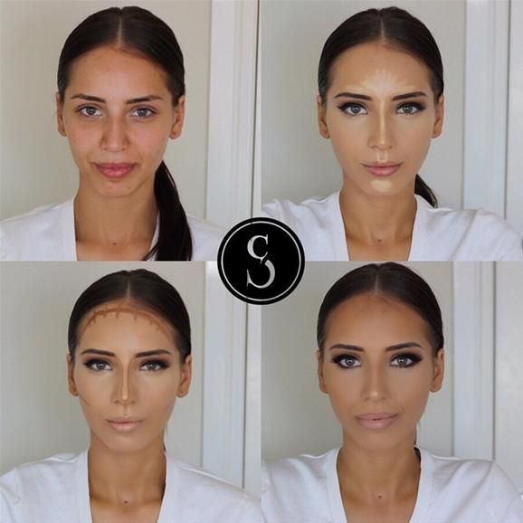 naked girls in genovia facial contouring with makeup