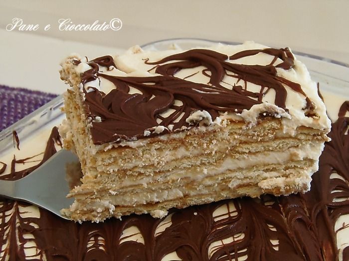 Torta Biscotto mascarpone e nutella senza forno