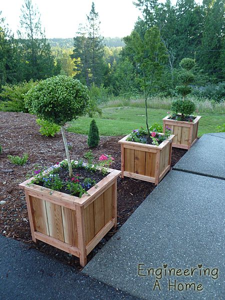 Pretty Front Porch Diy Large Cedar Planter Bo Yard Exterior Pretty Front Porch Diy Large Cedar Planter Bo Yard Exterior Pinterest Planters And