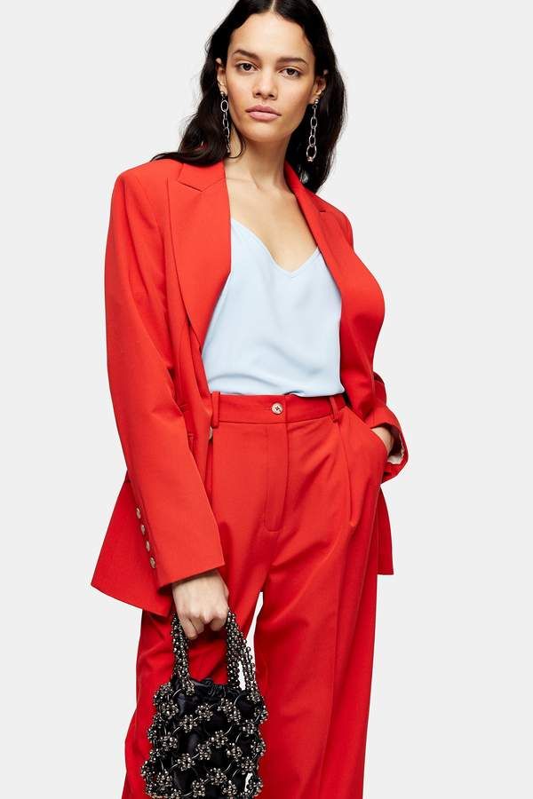 red suit pants women