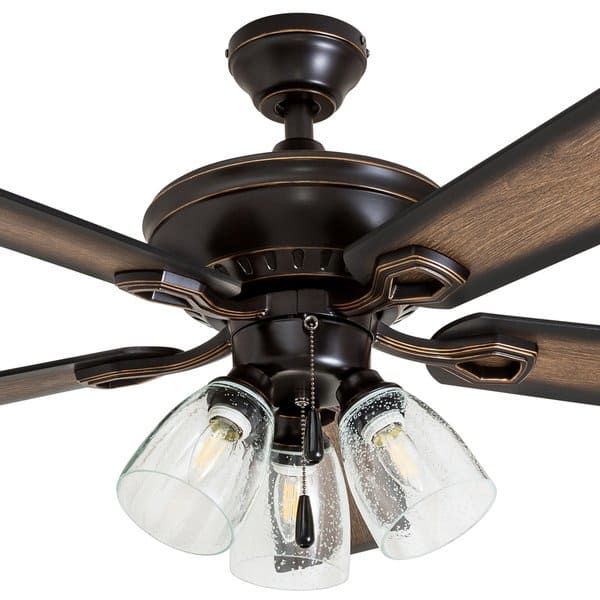 Ceiling Fans Fan With Light Oil Rubbed Bronze Ceiling Fans Fan, Seeded Glass Ceiling Fan