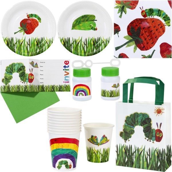 Die kleine Raupe Nimmersatt Kindergeburtstag Party Geburtsag Deko Eric Carle Set