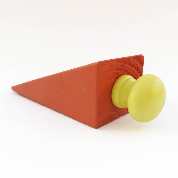 Door Stop Wedge Door Stop Orange Outdoor Door Wedge Etsy Door Stop Modern Housewarming Gift Outdoor Doors