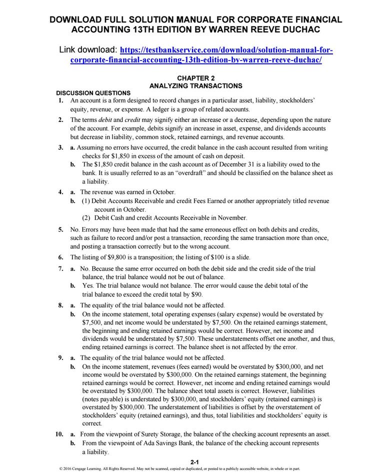 Warren Reeve Duchac Solutions Manual
