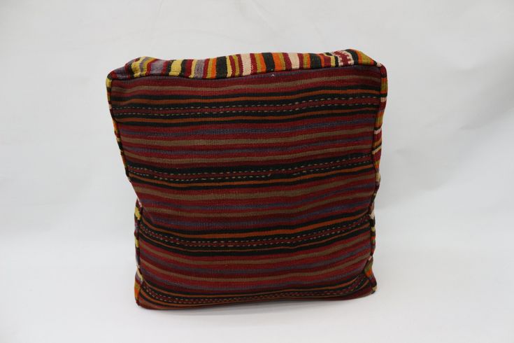 Flat Kilim Pouf,Floor Puff,24x24x6 Pear Seat,Beige Pouf,Pear Pouf,Floor Pillow Cover,Garden Pouf Pillow,Square Puffs SP606015 267