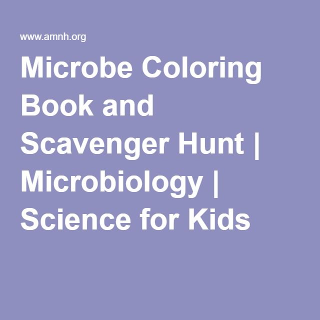 Microbe Coloring Book And Scavenger Hunt