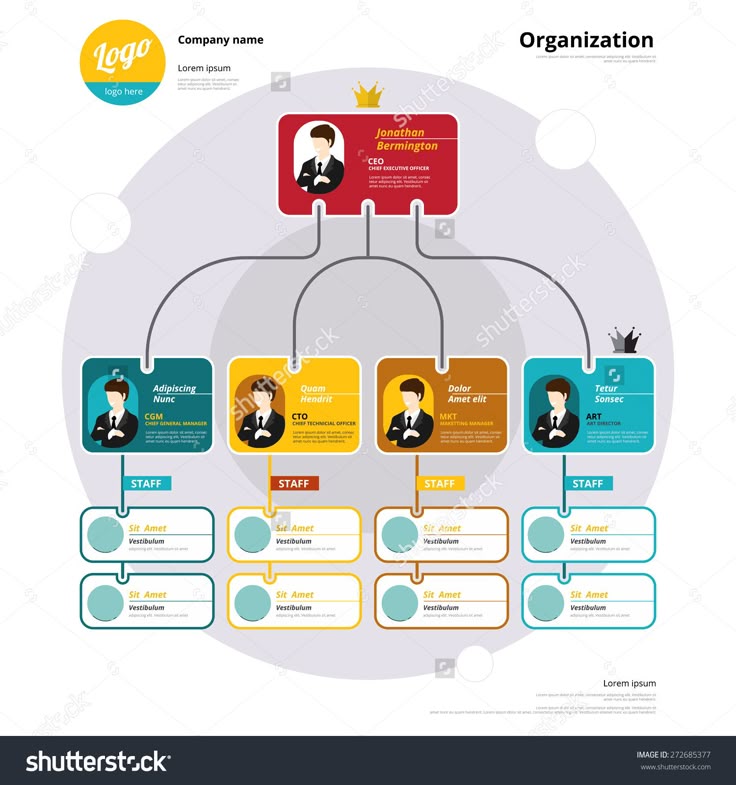 organization chart coporate structure flow of illustration of organizational chart