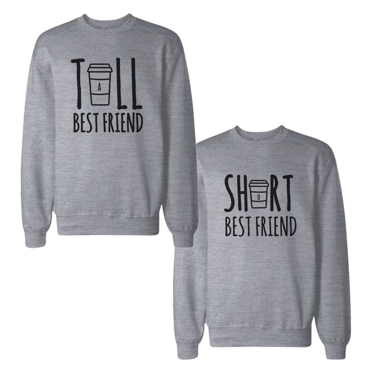 Download Tall And Short Best Friends BFF Sweatshirts Matching Sweat ...