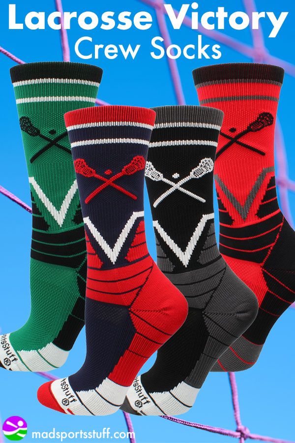 MadSportsStuff Lacrosse Victory Crew Socks