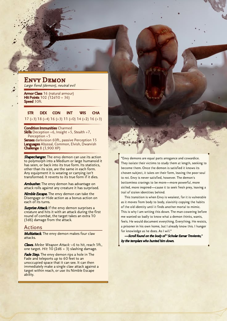 67 Best D Monsters Images On Pinterest Character Concept Dnd 5e Homebrew