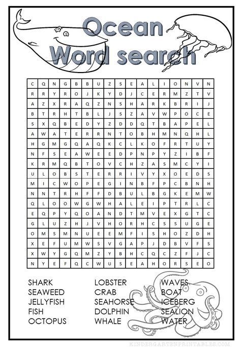 ocean word search free printable ocean words kids word