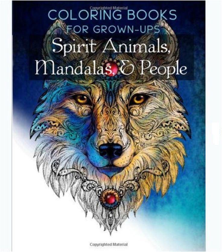 Adult Coloring Book Animals Mandala Design Stress Relief Relax Patterns Fun