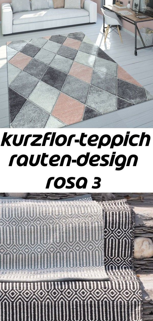 Trend Teppich Rauten Muster Schwarz Weiss Moderne Teppiche Teppich Teppich Schwarz Weiss
